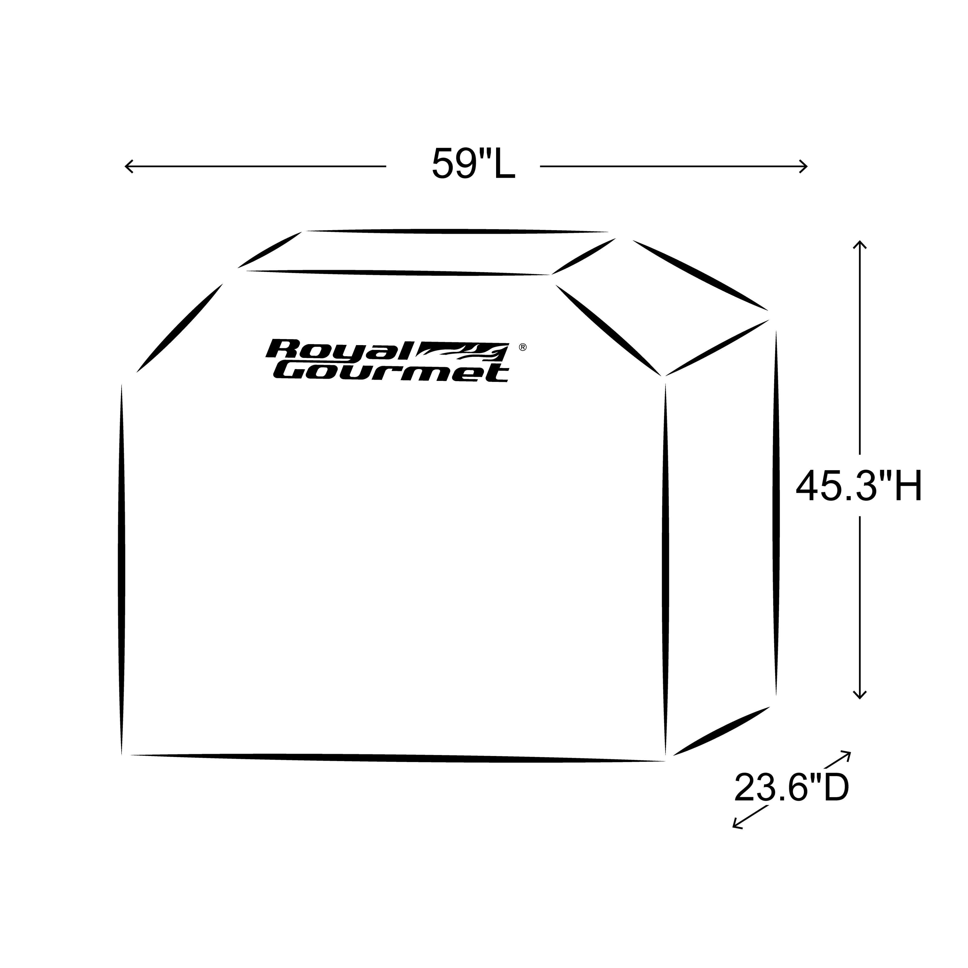 Royal Gourmet 59" Grill Cover Oxford Waterproof Heavy Duty CR6013P