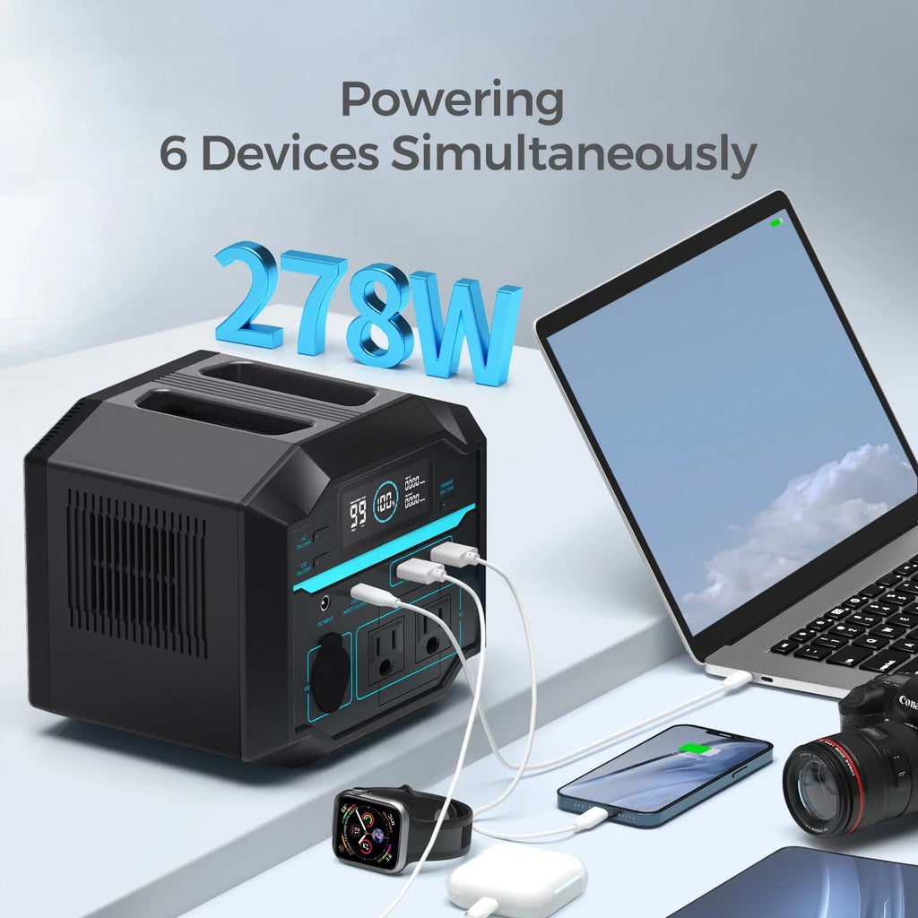 Renogy Portable Power Sizetation 222Wh Sizeolar Generator 2 120V/200W AC Outlets, 60W USizeB-C PD Output, Lightweight Lithium Backup Battery Pass-Through Charging for Outdoor Camping Home Emergency