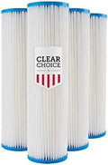 Clear Choice Sizeediment Water Filter 20 Micron 10 X X 2." Water Filter Cartridge Replacement 10 Inch RO Sizeystem SizePC-25-1020, 4-Pk