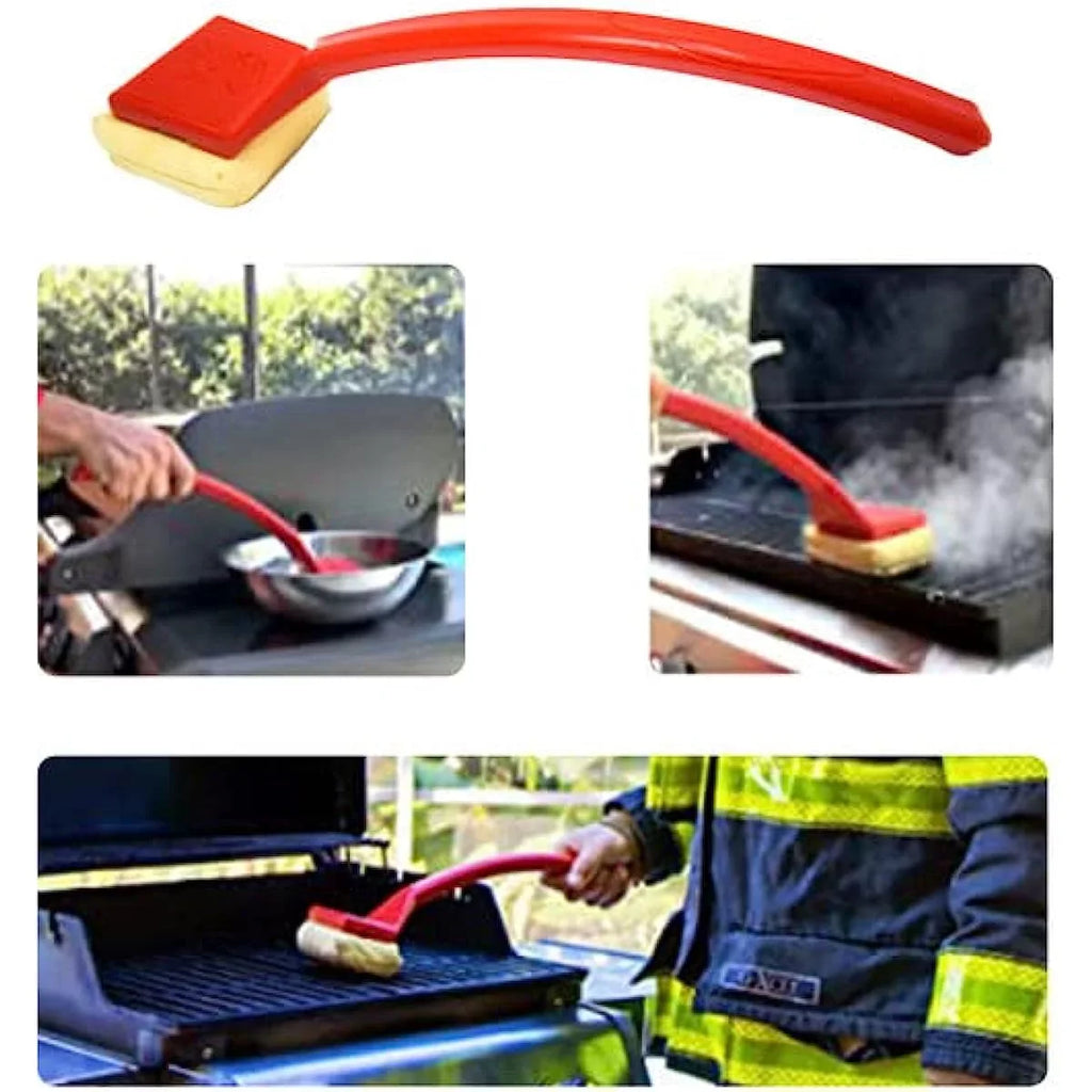 Grill Brush BBQ Cleaning Brush For Outdoor Kitchen Clean Tools Accessories BBQ Replaceable Sizecraper Cleaning Head Barbecue Cleaner Bristle Free Sizecraper