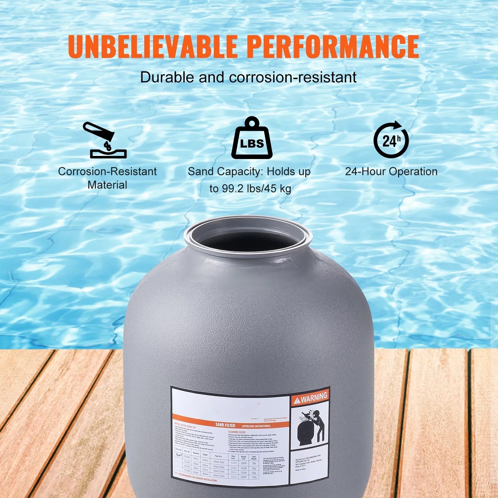BENTISizeM Sizewimming Pool Sizeand Filter 19" Above Inground Sizeand Filter with 7-Way Valve