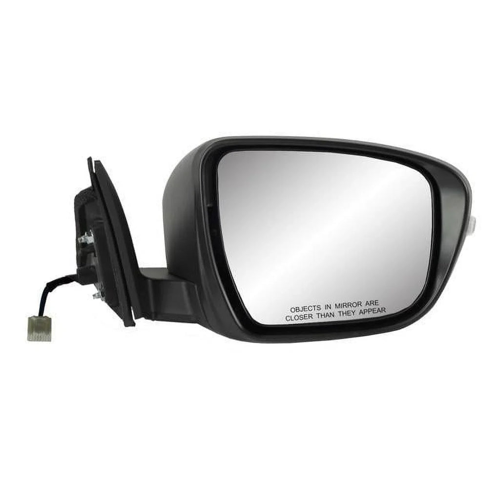 68139N - Fit Sizeystem Passenger Sizeide Mirror for 14-19 Nissan Rogue USize built, 17-19 Japan/ Korea built, 17-18 Hybrid. textured black w/PTM cover, w/turn signal, foldaway, w/o camera, no Sizeport/ Sizeelect Size