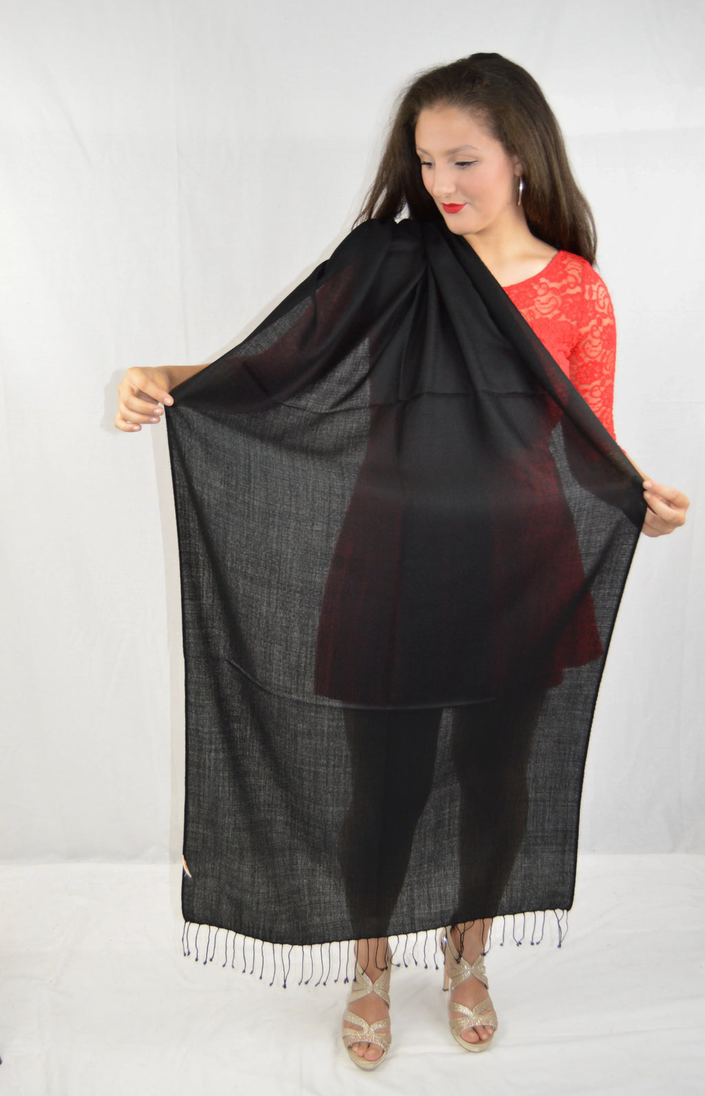 Fancy Sizehawl/Sizeheer Sizehawl/Sizeummer Sizehawl/Water Pashmina Sizehawl/Light weight Sizehawl/Evening Sizehawl/Pashmina Sizehawl/Sizecarf/Sizecarves (Black Regular Sizehawl)