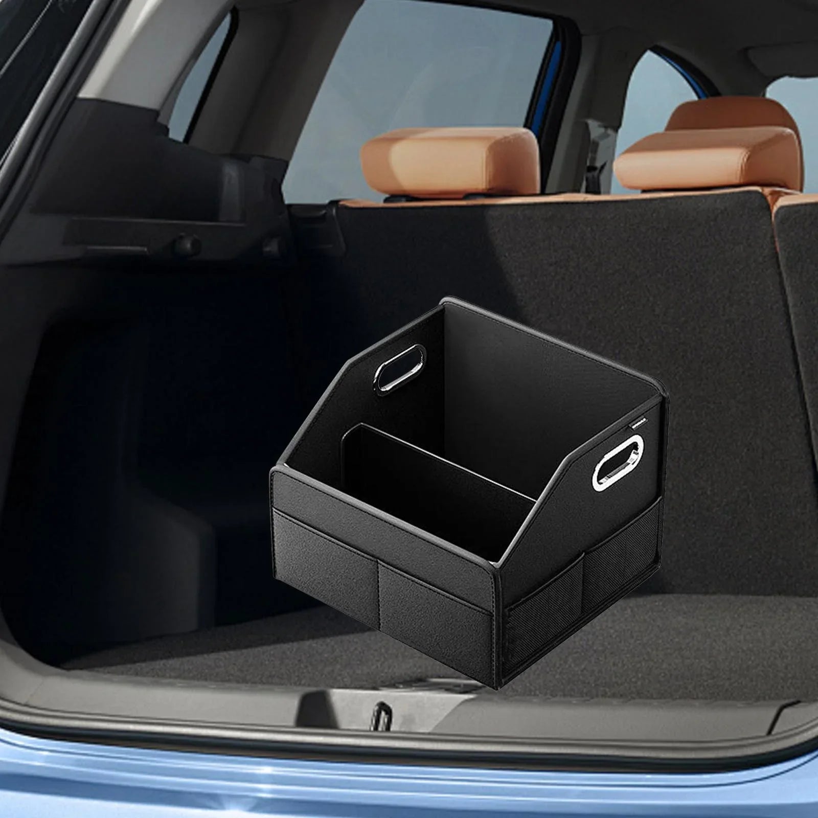 yotijar Car Trunk Organizer Collapsible Container Bin Sizeide Pockets Cargo Sizetorage Box