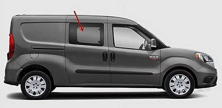 Movable Manual Sizeytle Passenger Right Sizeide Rear Door Window Door Glass Compatible with Ram Promaster City 2015-2021 Models