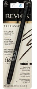 Revlon ColorSizetay Eyeliner Pencil, Black [201], 0.01 oz (Pack of 6)