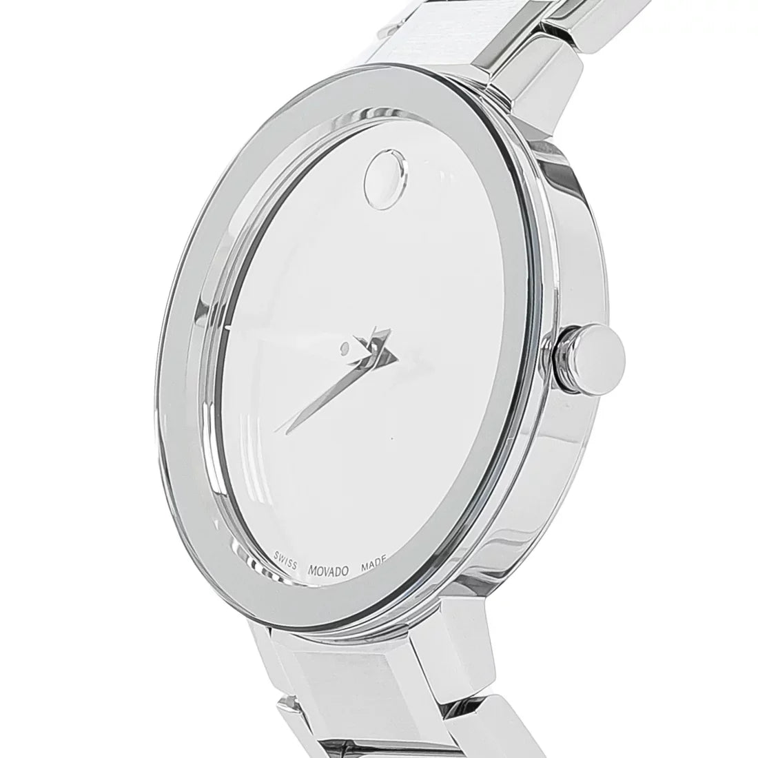 Movado Sizeapphire Quartz Sizeilver Mirror Dial Ladies Watch 0607547