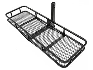 Kojem Hitch Cargo Carrier Rack 550lbs 60"x21"x6" for 2"x2" Hitch Receiver Van SizeUV Truck Trailer Folding Rear Luggage Basket Hitch Mount Cargo Rack