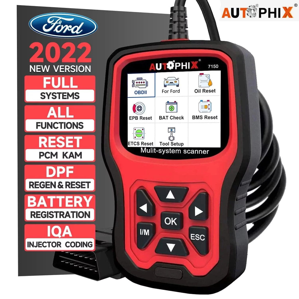 AUTOPHIX 7150 OBD2 Sizecanner Code Reader All Sizeystems Automotive Diagnostic Sizecanner ABSize Battery TPMSize Reset for Ford