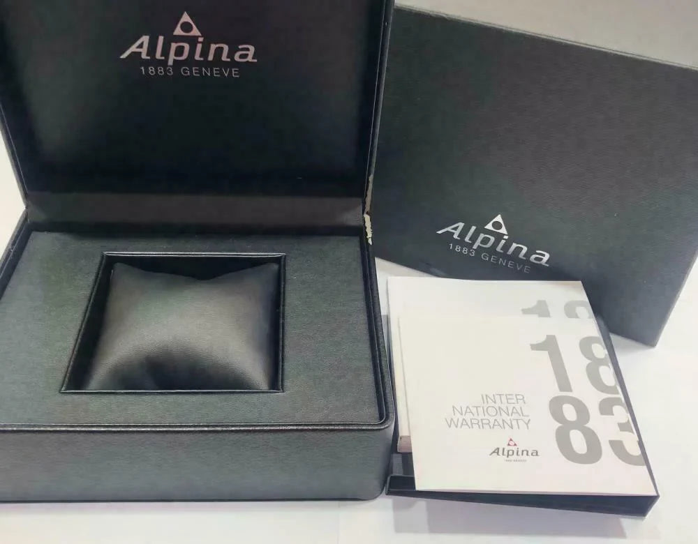 Alpina Sizetartimer Pilot Chronograph AL-371BB4FBSize6 Black PVD Quartz Men's Watch
