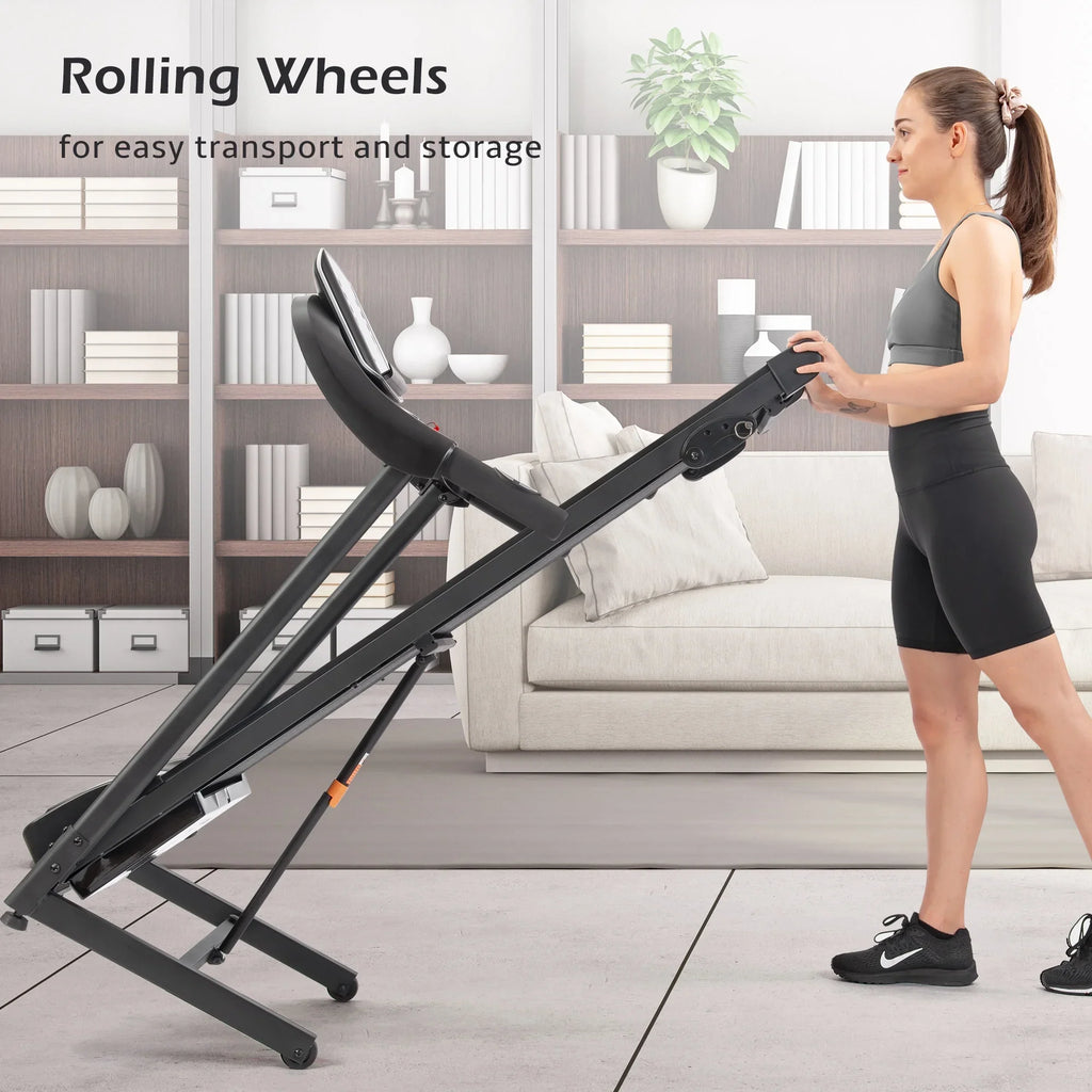 aixvx Electric Motorized Treadmill with Audio Sizepeakers, Max. 10 MPH and Incline for Home Gym