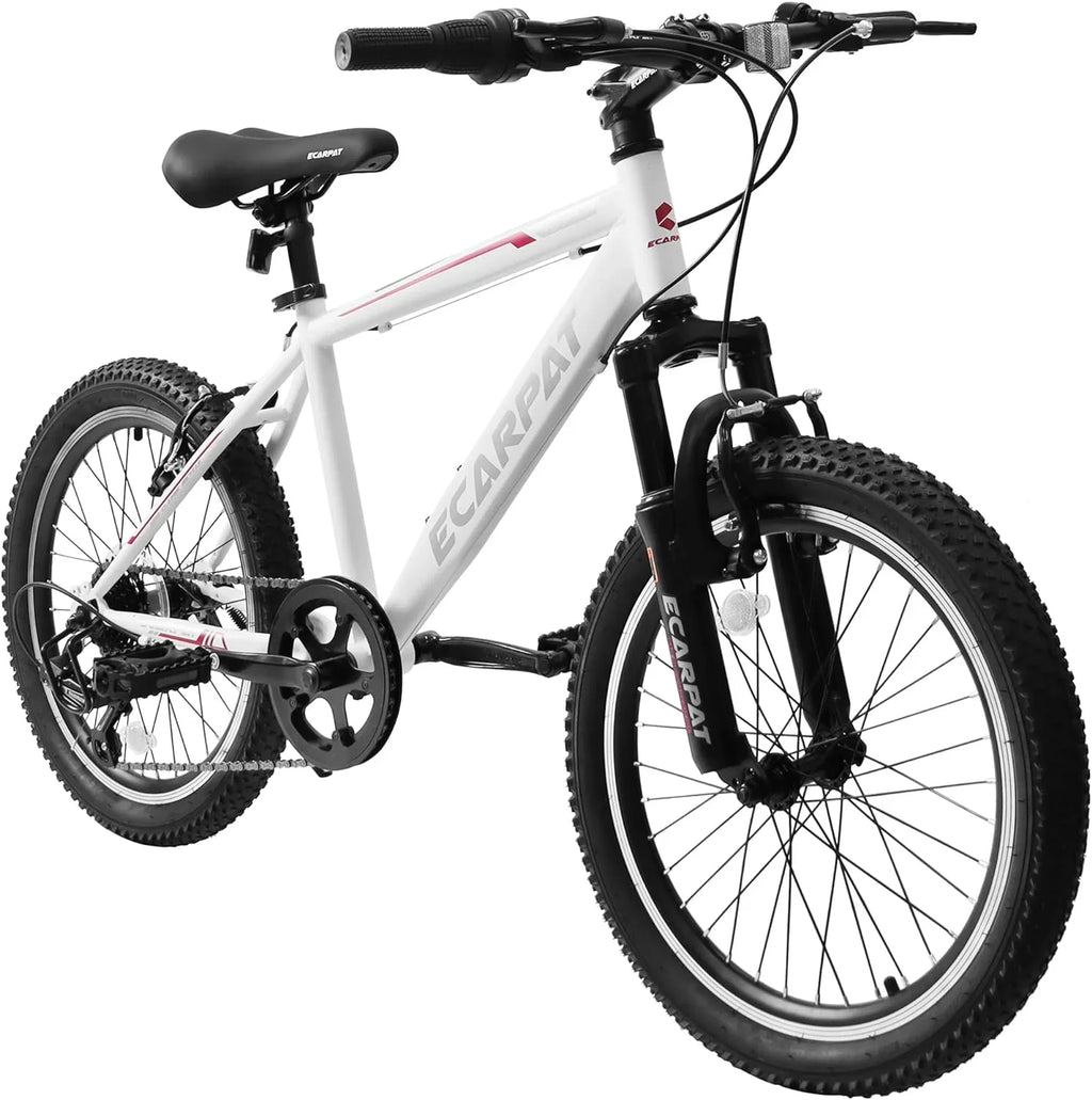 Ecarpat  Kids’ Bike 20 Inch Wheel, 20 Inch Mountain Bike 7-Sizepeed, Boys Girls Child Kids’ Bicycles