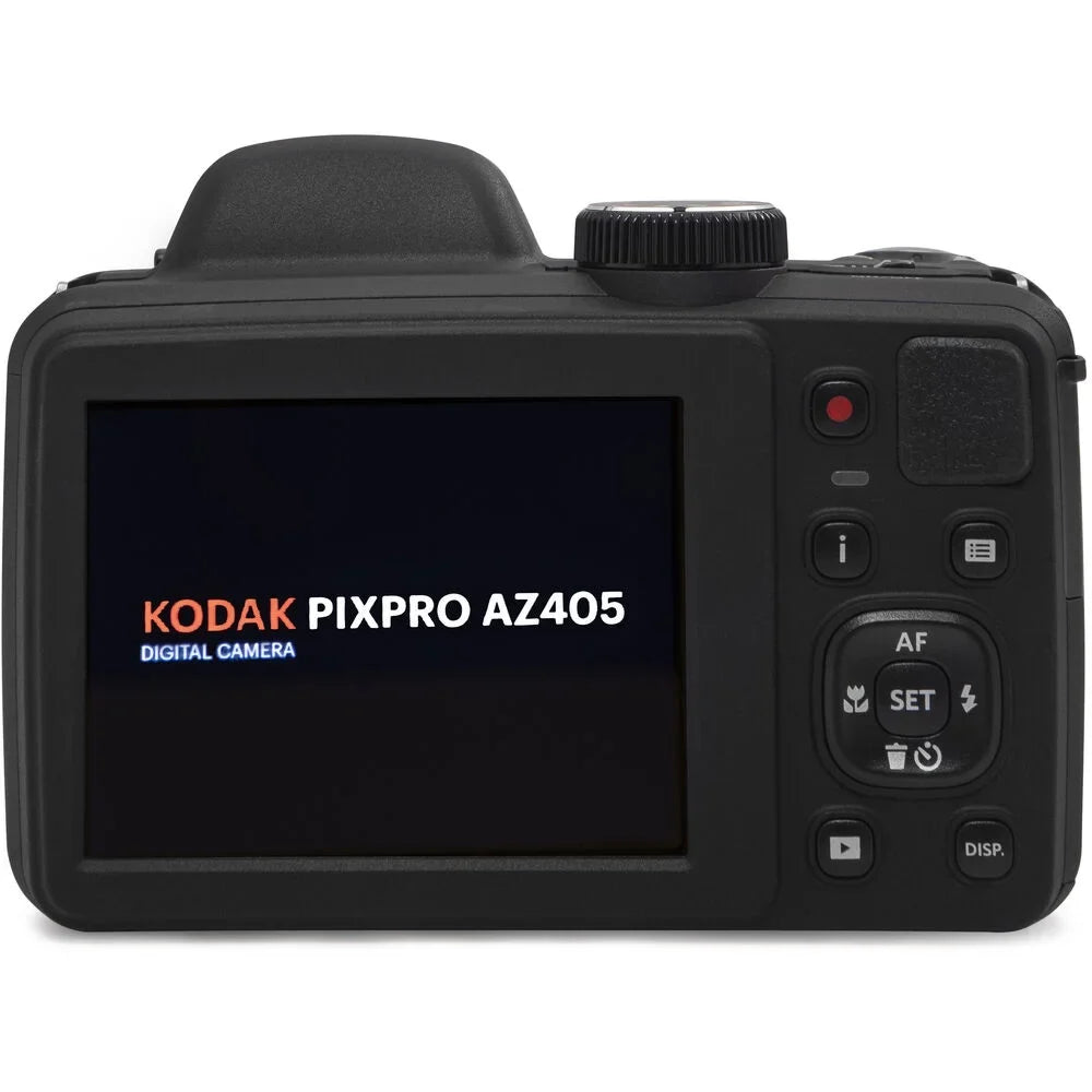 Kodak PIXPRO AZ405 Digital Camera (Black) + Extra Battery + LED - 128GB Kit