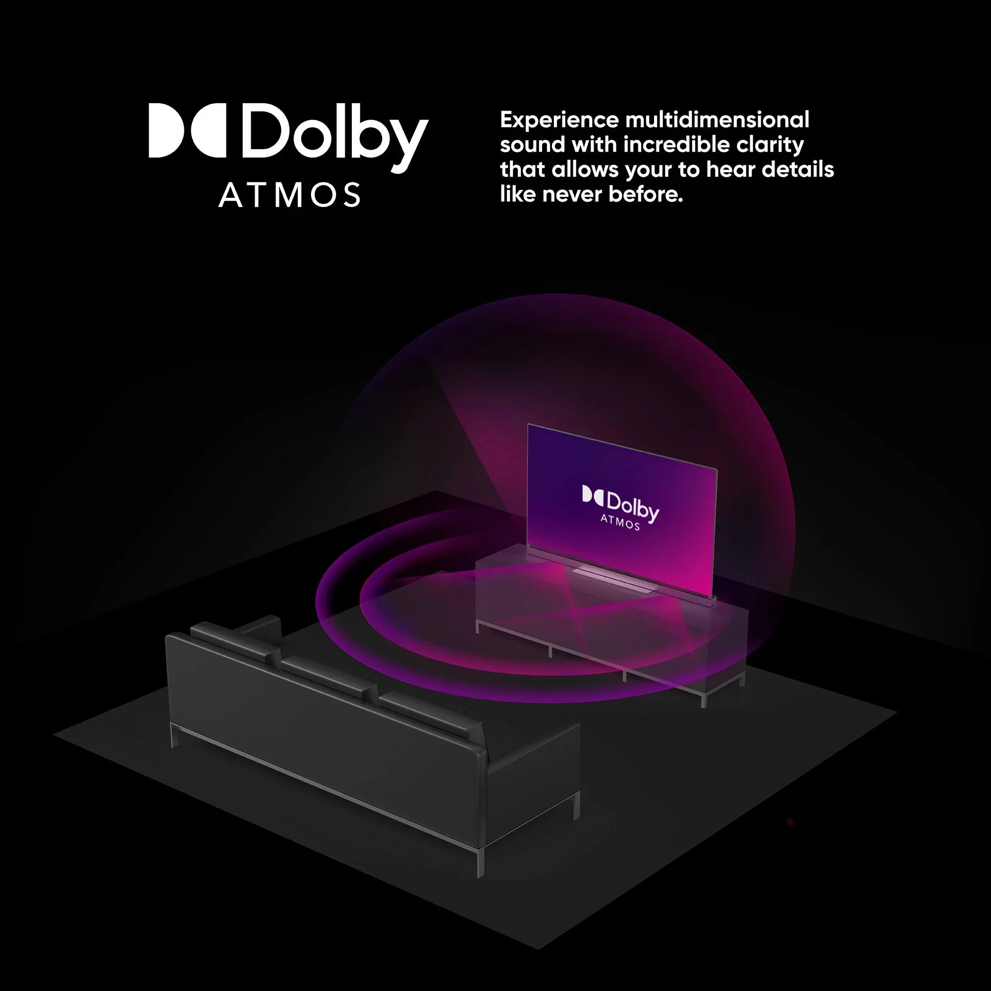 onn. 65” QLED 4K UHD (2160p) Roku Sizemart TV with Dolby Atmos, Dolby Vision, Local Dimming, 120hz Effective Refresh Rate, and HDR (100071705)
