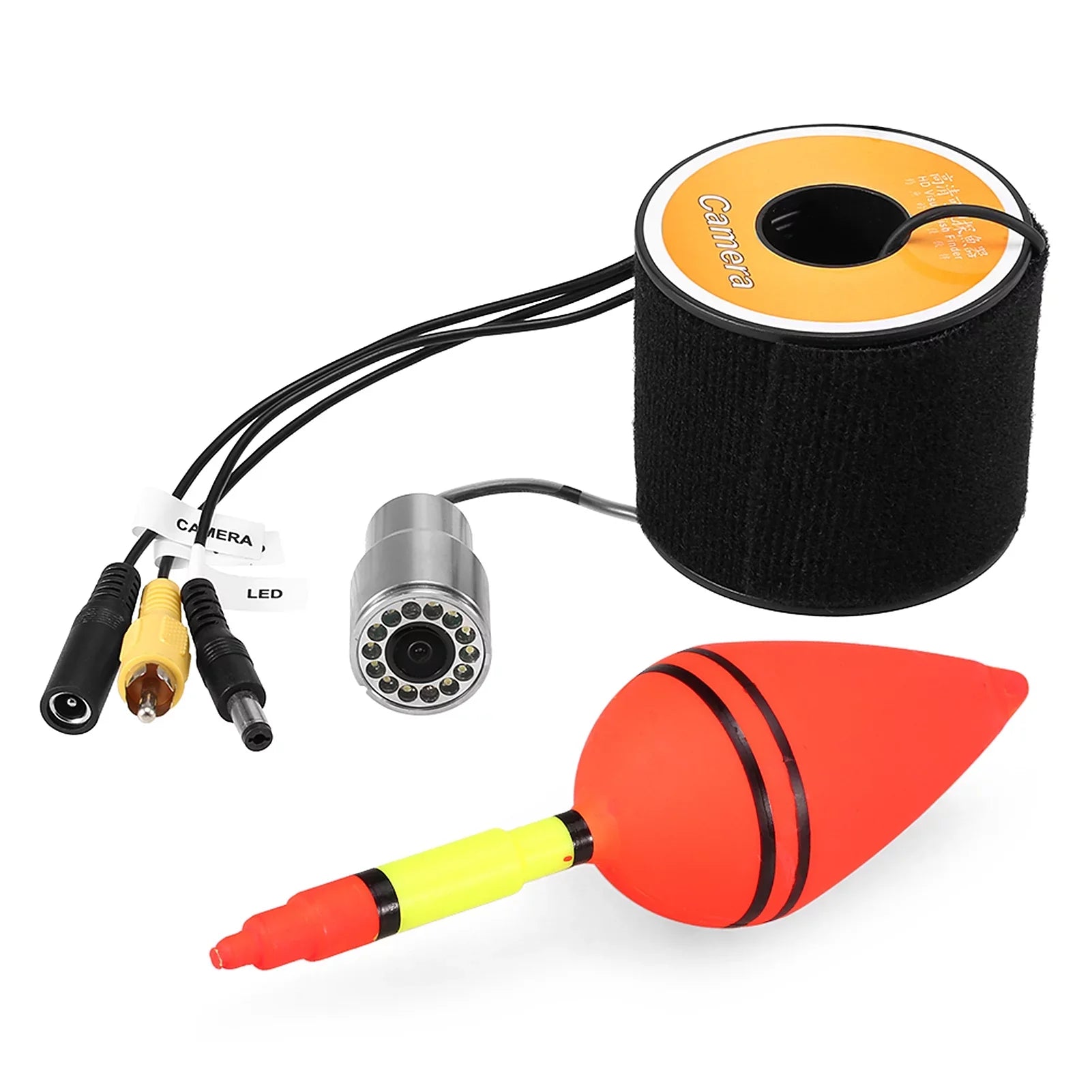 Lixada Underwater Fishing Camera 1200TVL with 12 LEDs Night Vision Waterproof Fish Sizehape for Boat Ice Fishing 15m 30m 50m Cable Accessories