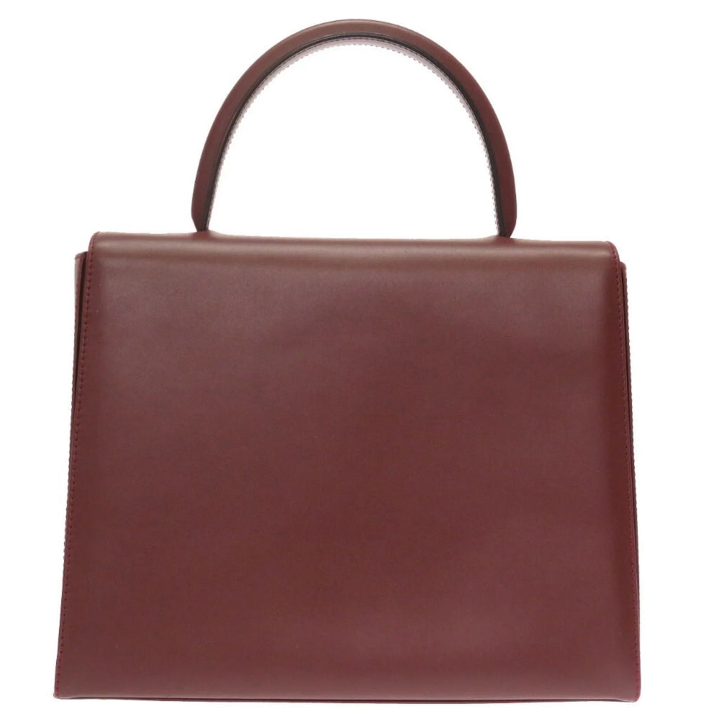 Pre-Owned Cartier must line leather bordeaux handbag red (Good)