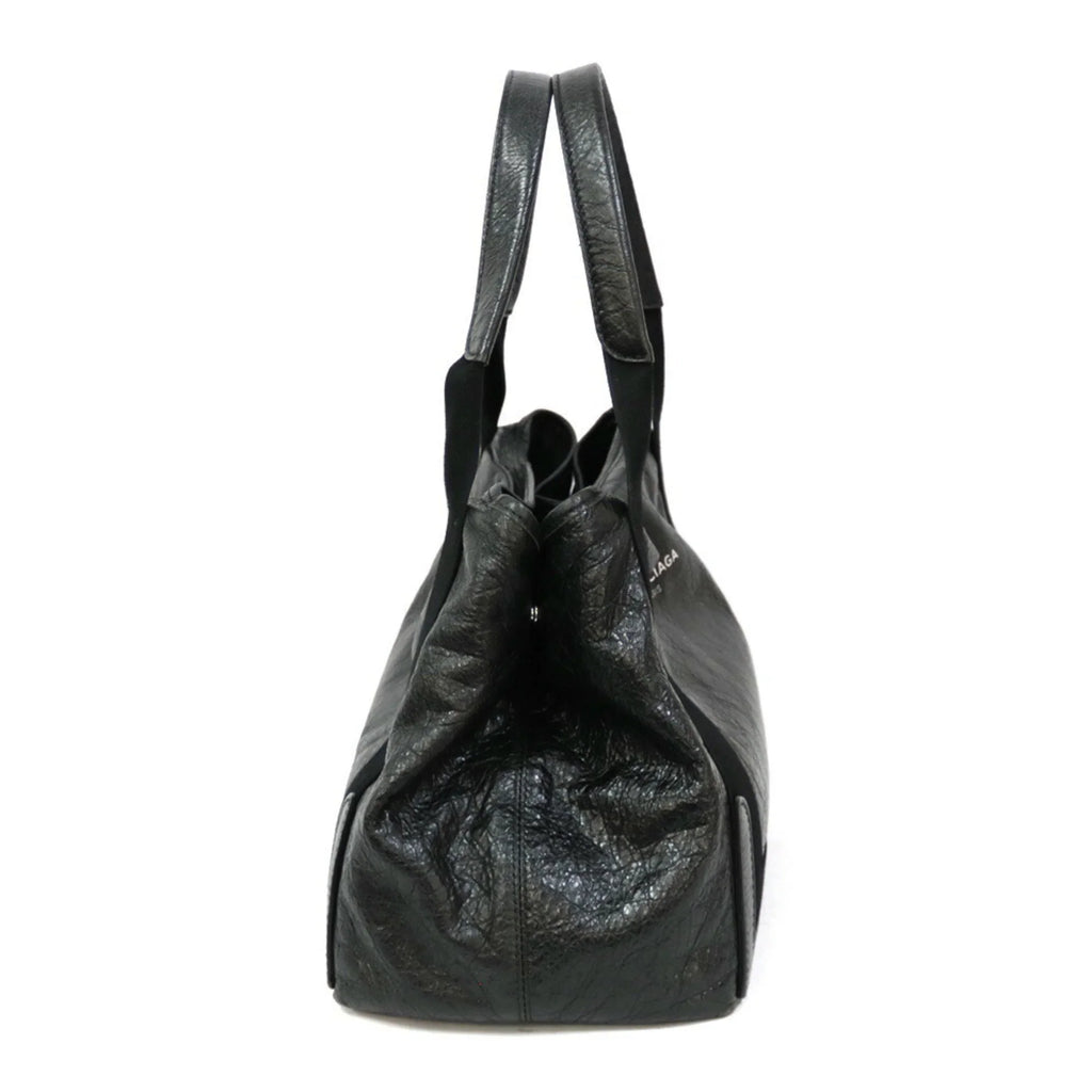 Pre-Owned Balenciaga Handbag Navy Cabas Black Ladies (Fair)