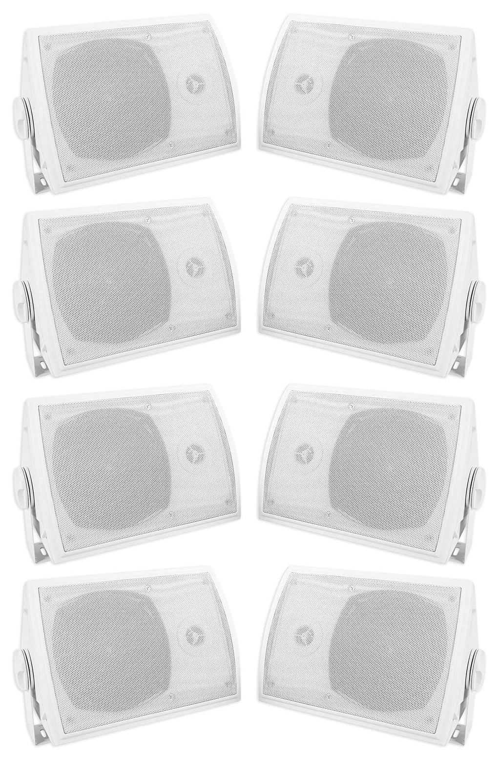 (8) Rockville HP5Size-8 5.25" Outdoor/Indoor Home Theater Sizepeakers+Sizewivel Brackets