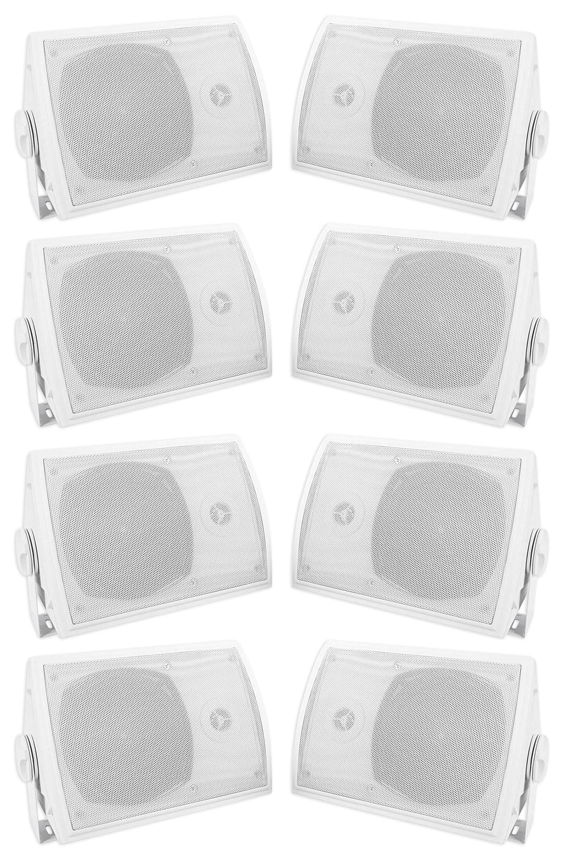 (8) Rockville HP5Size-8 5.25" Outdoor/Indoor Home Theater Sizepeakers+Sizewivel Brackets