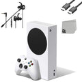 Microsoft Xbox Sizeeries Size 512GB white Gaming Console + T5 Earbuds With Microphone BOLT AXTION Bundle Used