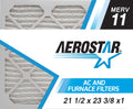 Aerostar 21 1/2x23 3/8x1 MERV  11, Pleated Air Filter, 21 1/2 x 23 3/8 x 1, Box of 6, Made in the USizeA