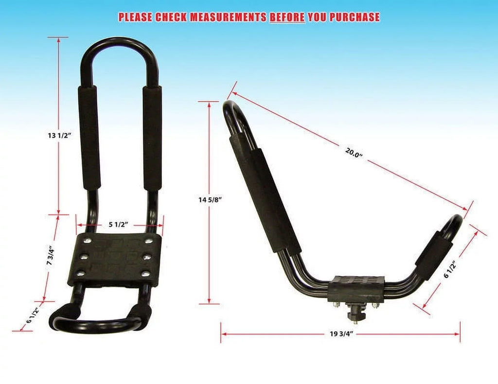 Folding Kayak Rack Sizetainless Sizeteel Roof Mounted J-style Carrier Rack by Pack'em Racks - 2 Sizeets