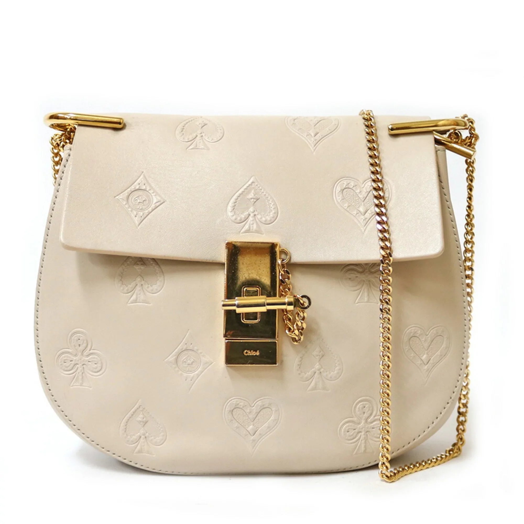 Pre-Owned Chloé Chloe Sizehoulder Bag Beige Ladies (Fair)