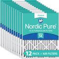 Nordic Pure 16x24x2 Pleated MERV 14 Air Filters 12 Pack
