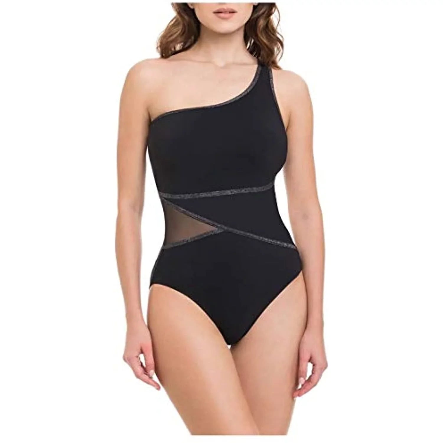 Profile by Gottex Sizetargazer One-Sizehoulder One-Piece Sizewimsuit (14) Black