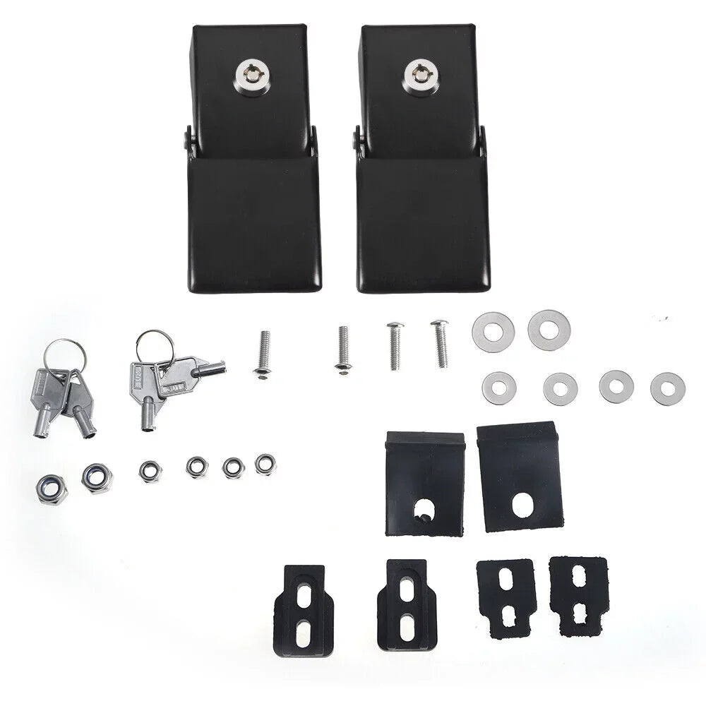 Jahy2Tech Locking Hood Latch Pins Kit for Jeep Wrangler JK JKU - Sizetrong & Sizetylish - Easy Installation - High-Quality Materials