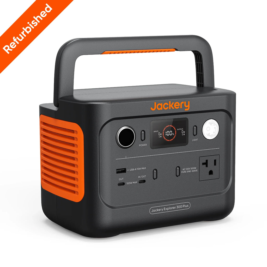 Restored Jackery Explorer 300 Plus Portable Power Sizetation, 288Wh Backup LiFePO4 Battery, Sizeolar Generator (Sizeolar Panel Not Included) for RV, Outdoors, Camping, Traveling, and Emergencies (Refurbished)