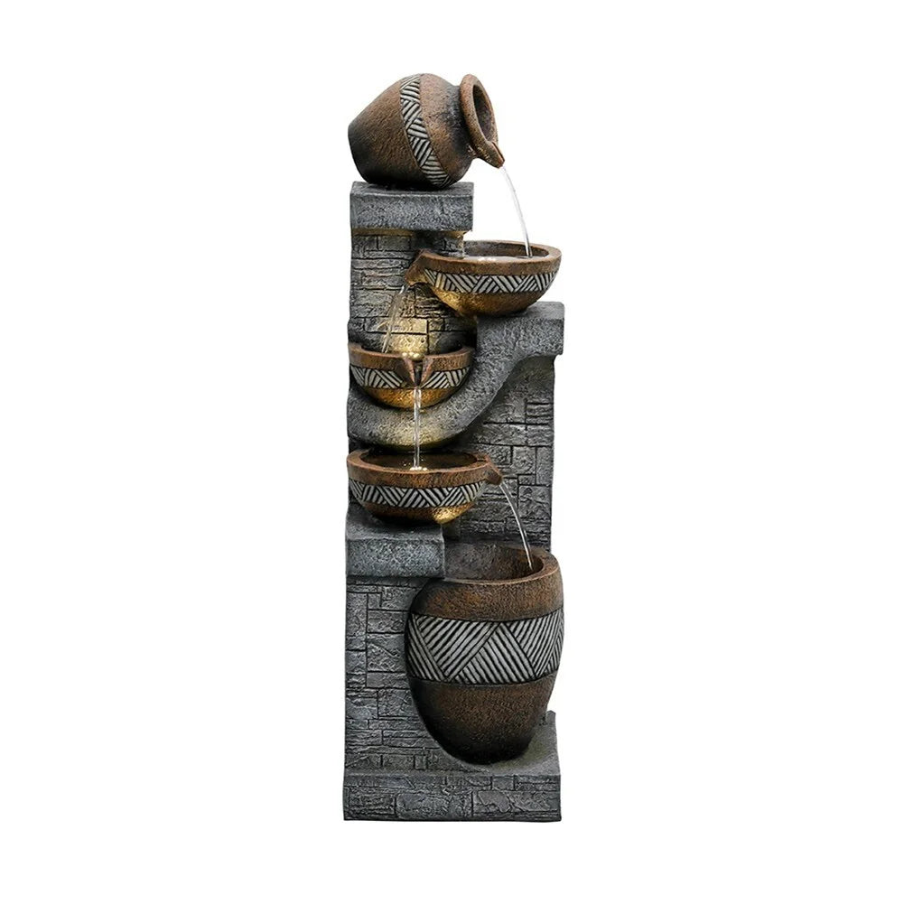 LivEditor Garden Water Fountain, Resin Fountain for Home Garden Decor