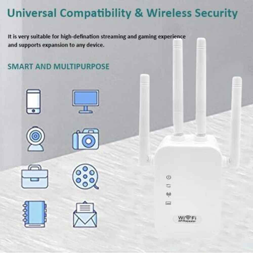 NIFFPD WiFi Extender, WiFi Booster, WiFi Repeater，Wifi Extenders signal Booster for Home Internet Booster 1200Mbps Dual Band (5G / 2.4 GHz) Up to 8,574sq.ft Ivory