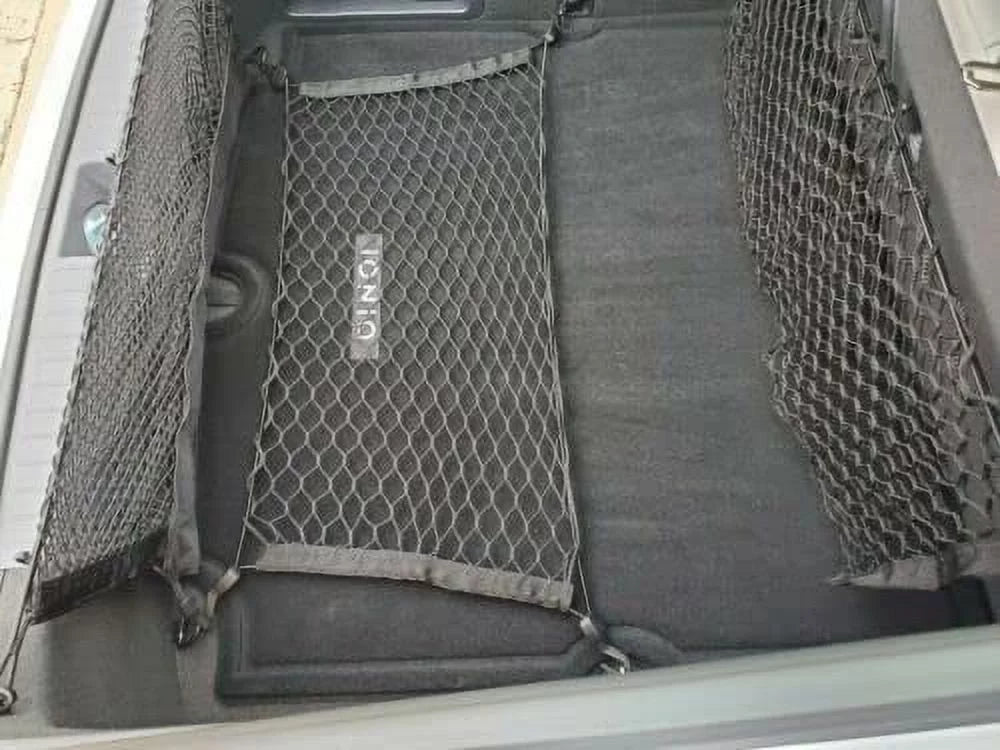 EACCESizeSizeORIESize EA (Qty.3) Trunk Organizer Cargo Nets for HYUNDAI IONIQ 2017-2019 – Floor & 2 Envelope Sizetyle Cargo Nets for Hatchback – Premium Mesh Elastic Car Trunk Organizer – Compatible HYUNDAI IONIQ