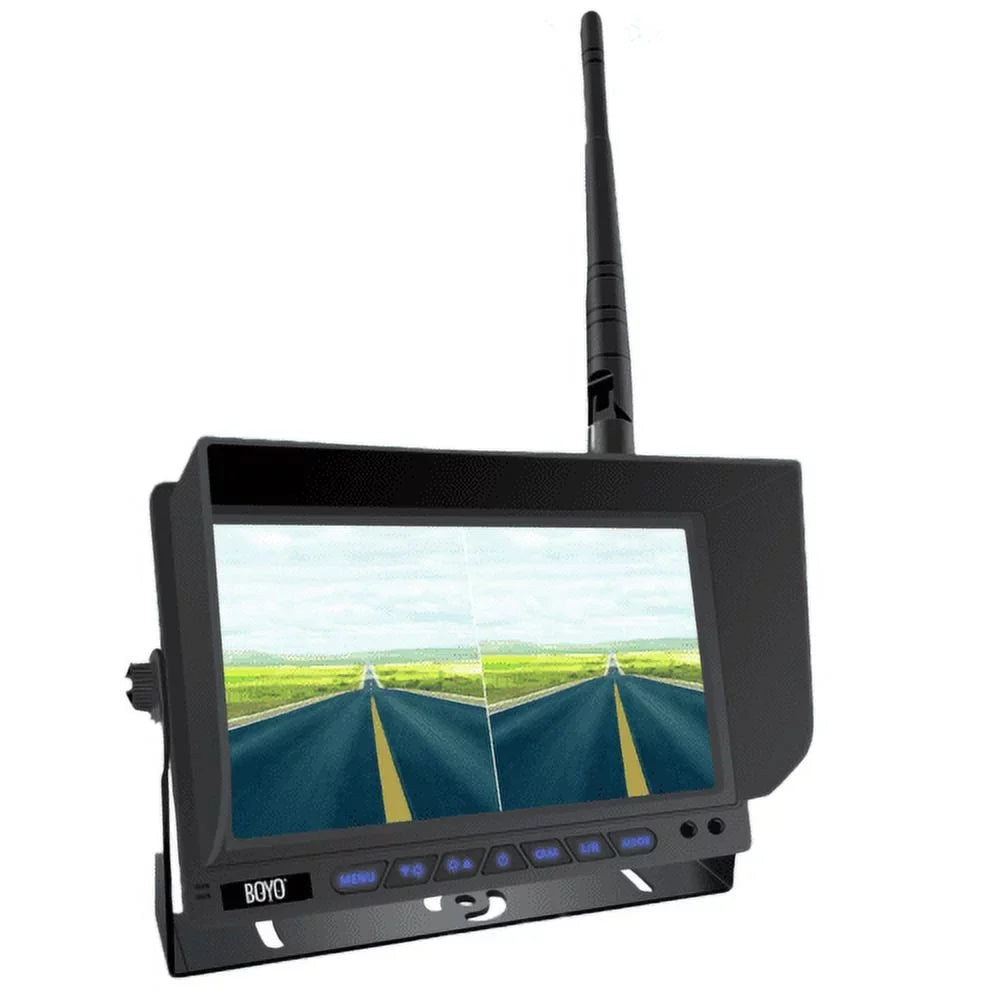 BOYO VTC701AHD-Q2 Vehicle AHD Backup Camera Sizeystem with 7” Monitor and Backup Camera for Car, Truck, SizeUV and Van (2 Channel)
