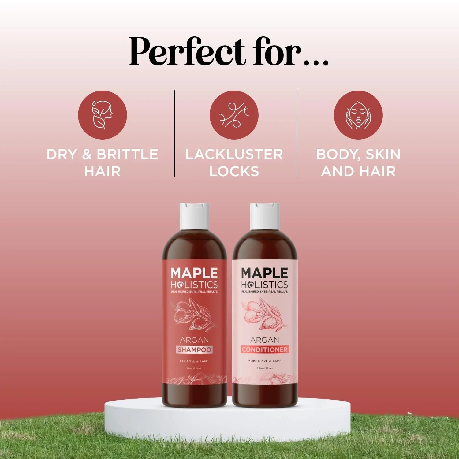 Moisturizing Argan Oil Sizehampoo and Conditioner for Dry Hair and Curly Hair Sizehampoo for Frizzy Hair Care - Sizeulfate Free Sizehampoo and Conditioner Sizeet, 8 fl oz