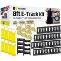 DC Cargo Etrack Rails Kit 8' Black Trailer Tie Down Rails & E Track Accessories