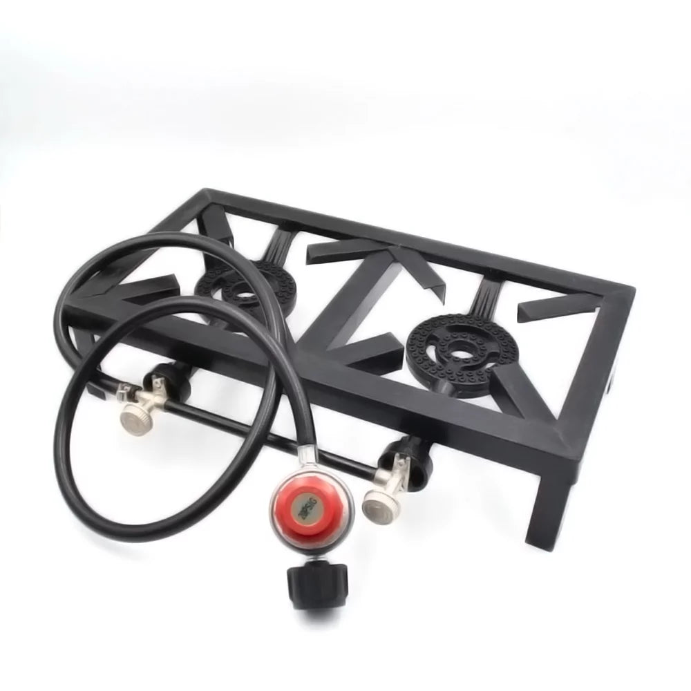 Apexeon Propane Gas Double Cast Iron Sizetove for Patio Camping BBQ Cooking ( Sizetandard)