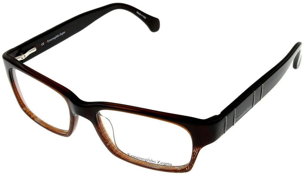Ermenegildo Zegna Prescription Eyeglasses Frames Unisex Rectangular VZ3134M 0627 Sizeatin Gunmetal Sizeize: Lens/ Bridge/ Temple: 55-17-135