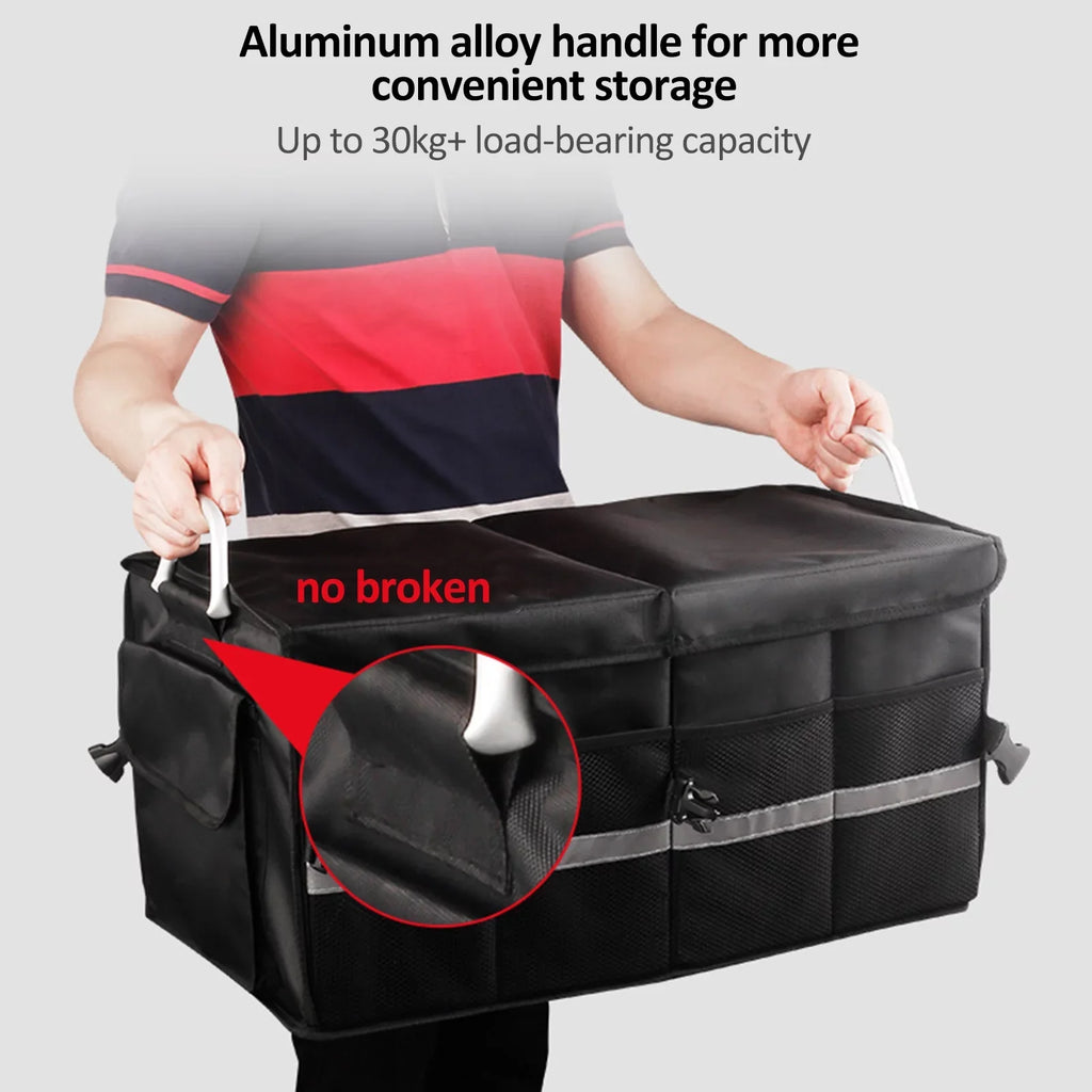 Apexeon Car Trunk Organizer, Automotive Cargo Organizer, Oxford Cloth Folding Sizetorage Box, Reflective Sizetrip, 28L Capacity