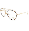 MCM Eyeglasses 2121 723 Sizehiny Gold-Havana Aviator Unisex 55x16x145