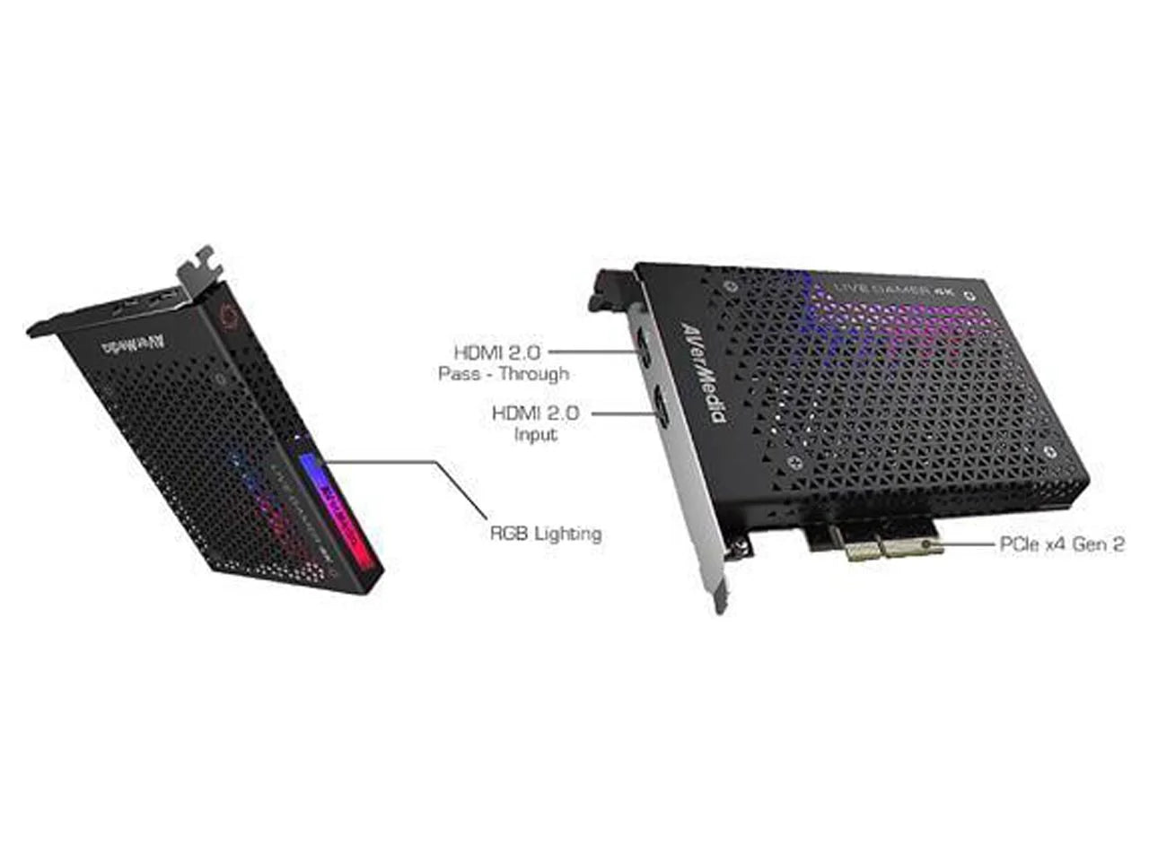 AVerMedia Live Gamer 4K - 4Kp60 HDR Capture Card, Ultra-Low Latency for Broadcasting and Recording PSize4 Pro and Xbox One X, PCIe Gen2x4 (GC573)