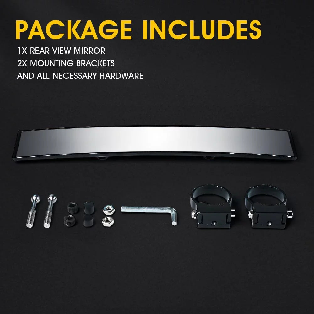 Xprite 17.5" Aluminum Adjustable Wide-angle UTV mirror Rear View Center Mirror for Polaris RZR 800 900 XP 1000