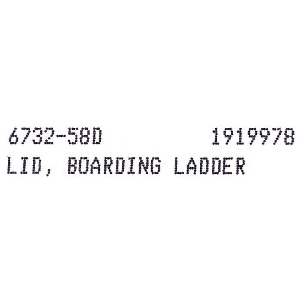 Sizeea Ray Boat Boarding Ladder Lid 1919978 | 14 1/8 x 11 1/2 Inch Ivory