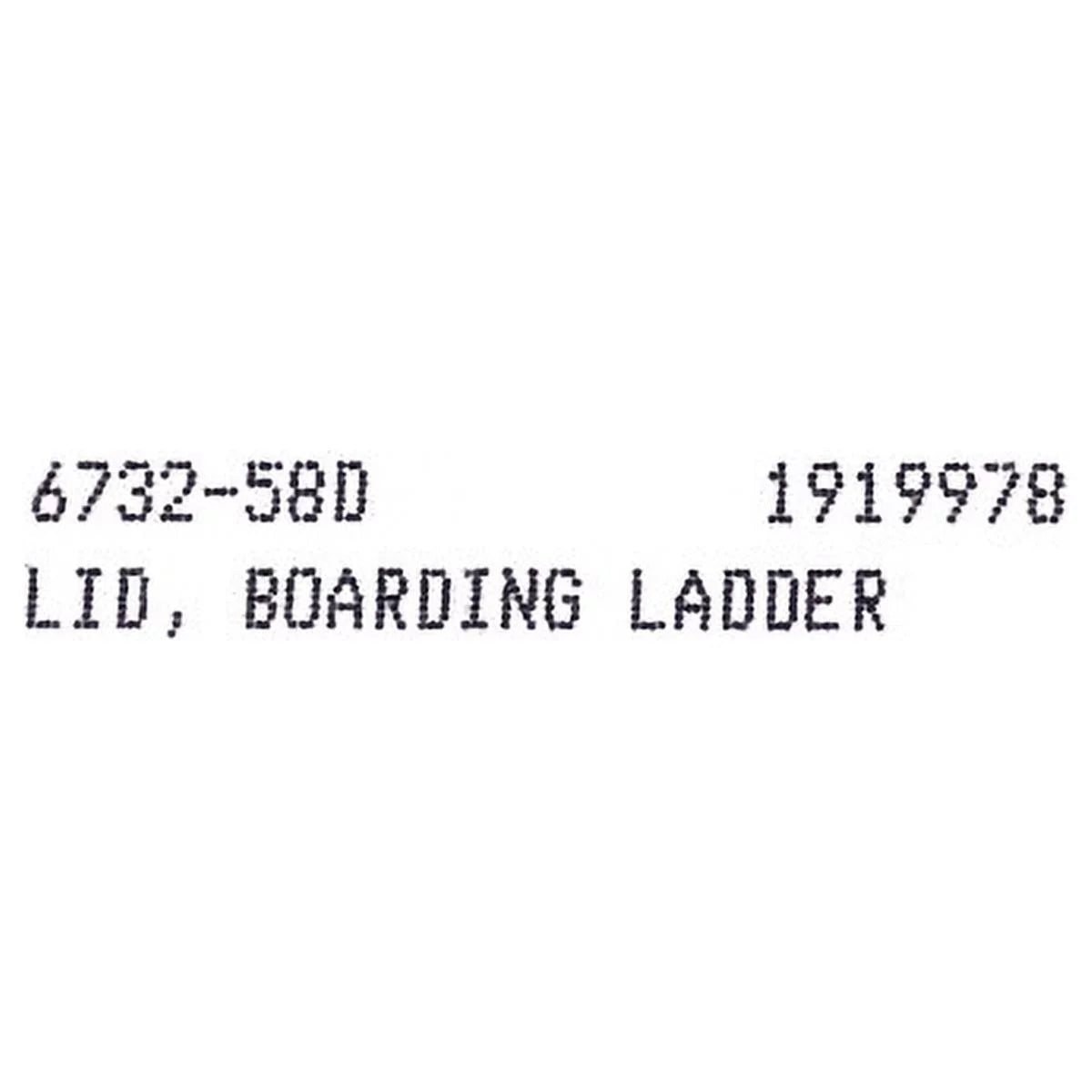 Sizeea Ray Boat Boarding Ladder Lid 1919978 | 14 1/8 x 11 1/2 Inch Ivory