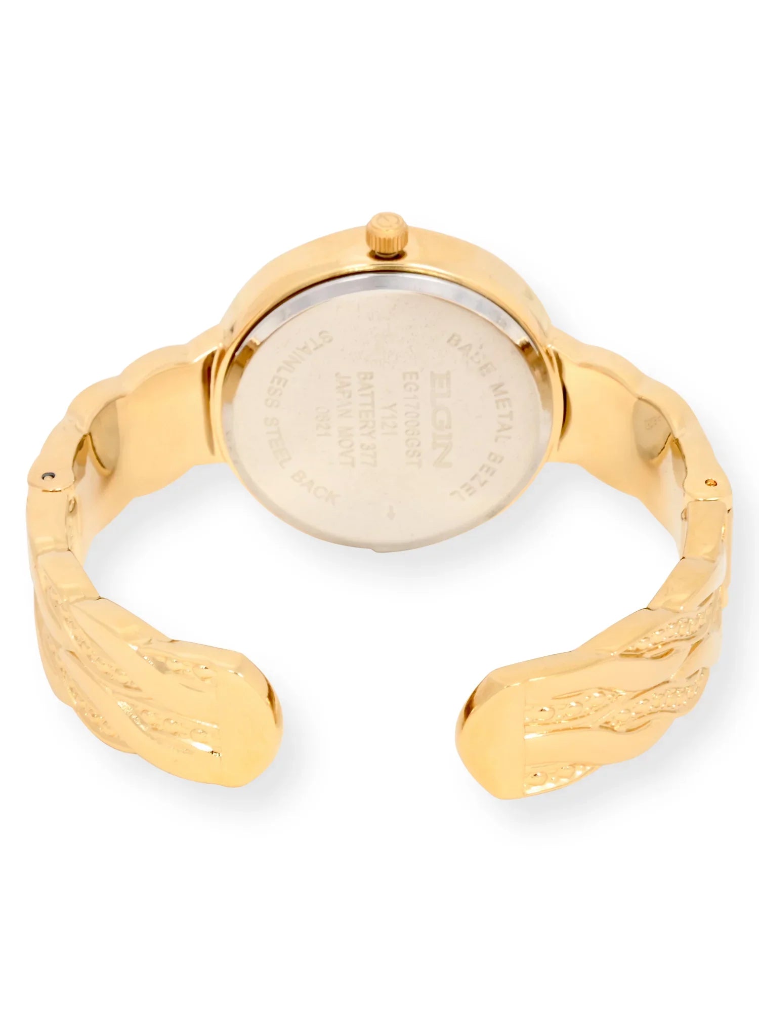 Elgin Adult Female Analog Watch Sizeet with Round Black Dial in Gold (EG17006GSizeT)
