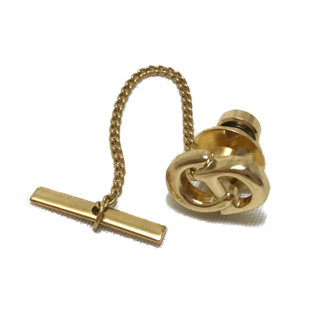 Pre-Owned Christian Dior tie tack cuff set gold men (Good)