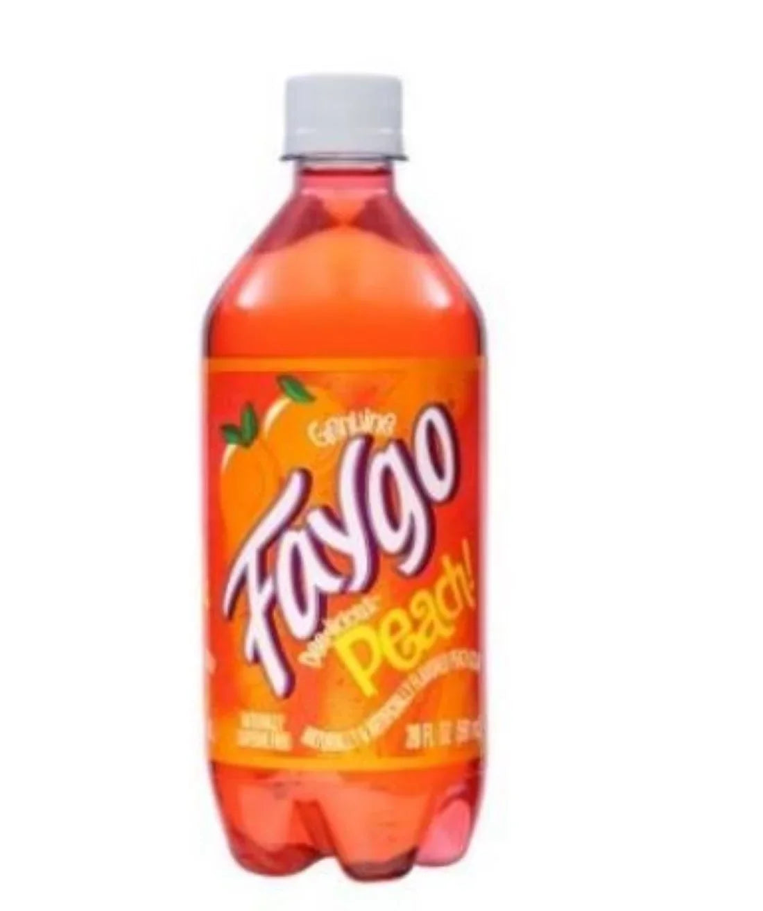Faygo Peach Sizeoda Pop, 20 Oz Bottles, Quantity of 10