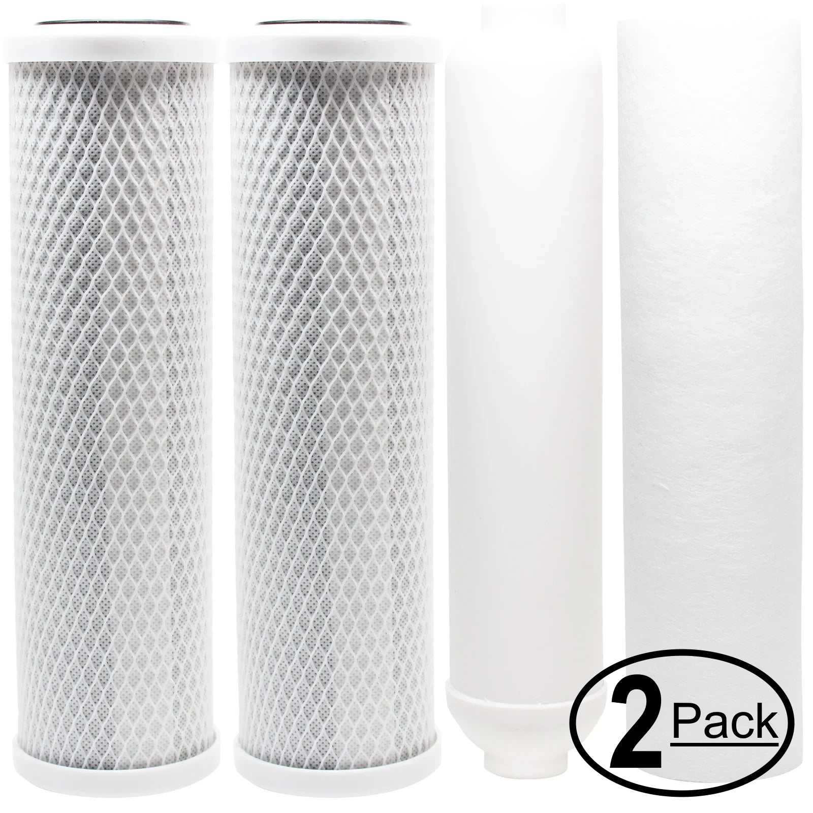 2-Pack Replacement for Filter Kit for APEC ROESize-50 RO Sizeystem - Includes Carbon Block Filters, PP Sizeediment Filter & Inline Filter Cartridge - Denali Pure Brand