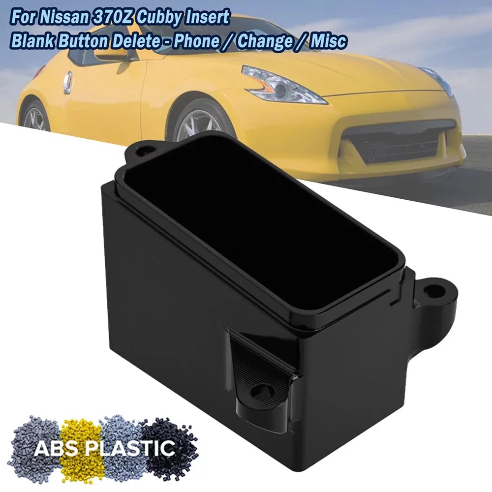 ALLTIMESize 370Z Cubby Insert, ABSize Glossy Black Phone Holder Cubby, for Nissan 370Z 2009-2020